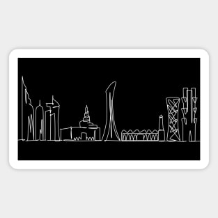 Doha Skyline - Qatar 2022 - white Magnet